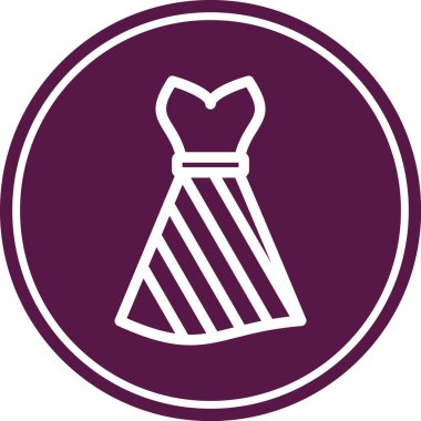 Bir elbise simgesinin vektör illüstrasyonu