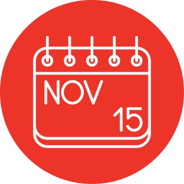 Takvim simgesinin vektör illüstrasyonu