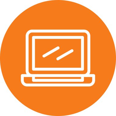 Dizüstü bilgisayar simgesi vektör çizimi