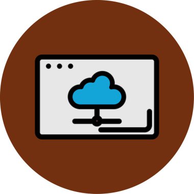 bulut simgesi, vektör illüstrasyonu