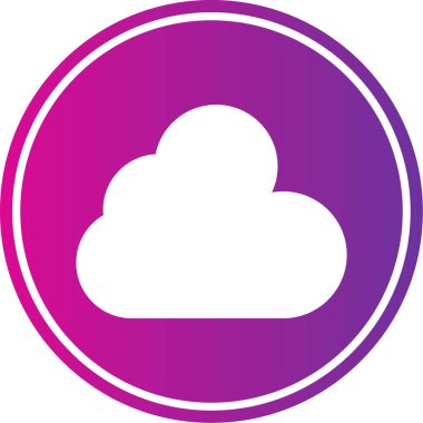 Bulut. Web simgesi basit tasarım