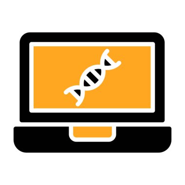 DNA sembollü dizüstü bilgisayar
