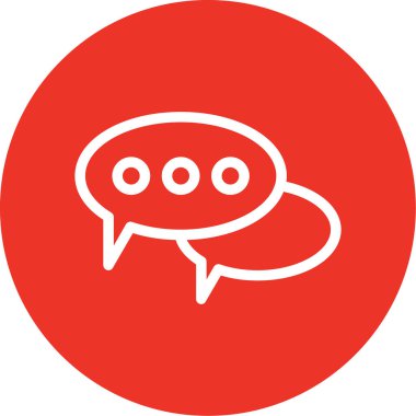 Konuşma balonu simgesinin illüstrasyon simge tasarım