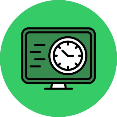 Saat simgesi vektör illüstrasyonu