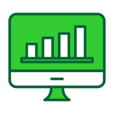 Analitik Dolu Vektör Simgesi Tasarımı