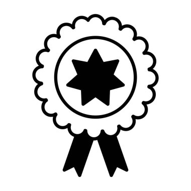 Ödül ikonu. Web için madalya vektör simgelerinin özet çizimi