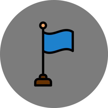 bayrak ikonu vektör illüstrasyonu