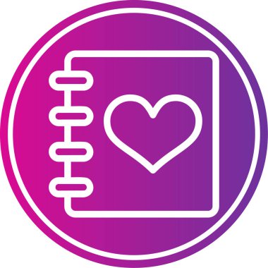 Kalp ikonu vektör illüstrasyonu