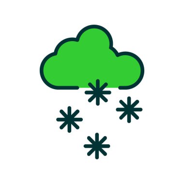 Kar düz simgesi, vektör illüstrasyonu