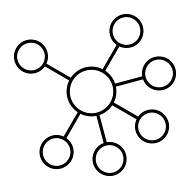 Beyaz arkaplan üzerindeki ağ simgesinin vektör illüstrasyonu