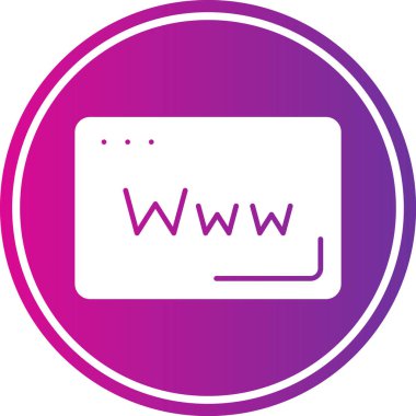 Tarayıcı. Web simgesi basit illüstrasyon