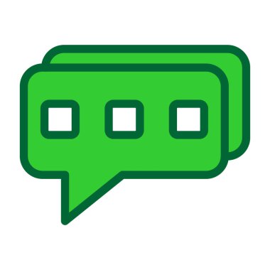 konuşma mesajı simgesi, vektör illüstrasyonu