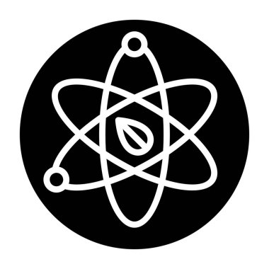 atom simgesi vektör illüstrasyonu