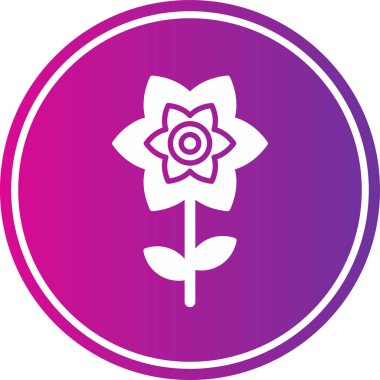 çiçek vektör simgesi. biçim ana hat sembolüdür, yuvarlak açılar, pembe renk, beyaz arkaplan