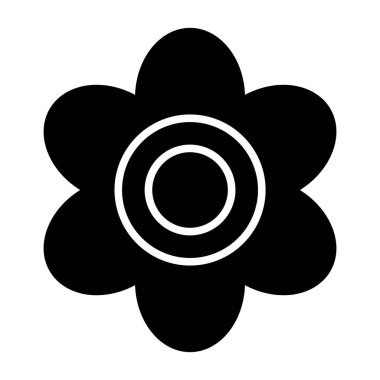 Çiçek vektörü düz simgesi