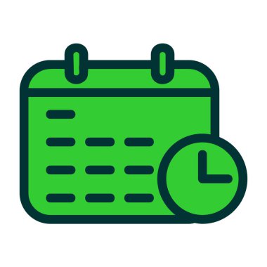 Takvim simgesi vektörü. izole edilmiş sembol çizimi