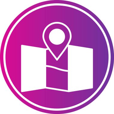 Harita konumu. Basit illüstrasyon