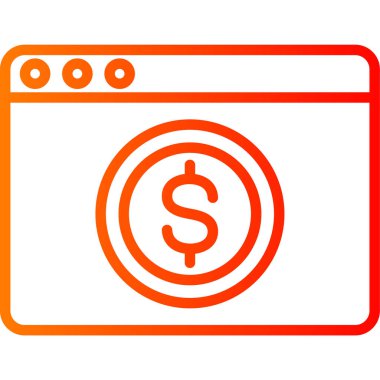 Dolar işareti vektör simgesi