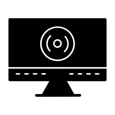 Bilgisayar monitör simgesini, basit tarzı