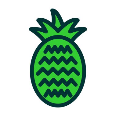 ananas dolu vektör simgesi tasarımı