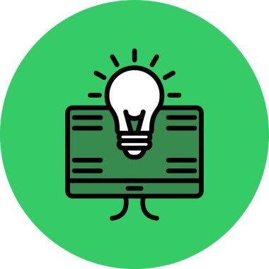 Bir fikrim var. Web simgesi basit illüstrasyon