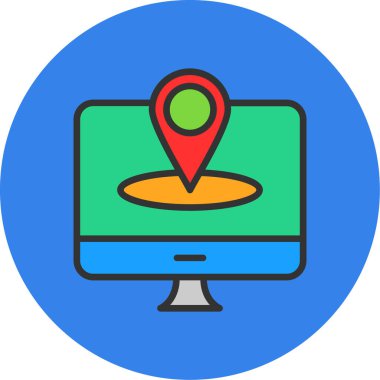 Harita konumu. Basit illüstrasyon