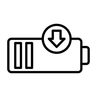 pil vektörü ince çizgi simgesi