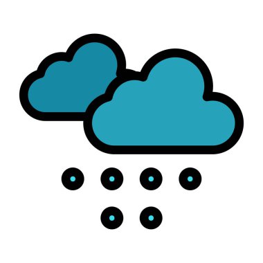 Web ve mobil uygulaması tasarım, bulut logo kavramı için beyaz arka plan üzerinde izole bulut simge vektör