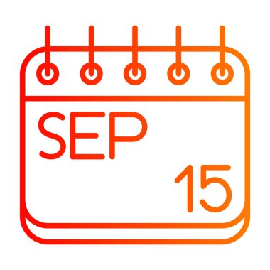 Takvim simgesinin vektör illüstrasyonu