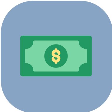 Dolar vektörü düz renk simgesi