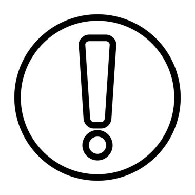 uyarı simgesi ana hat biçiminde uyarı uyarısı