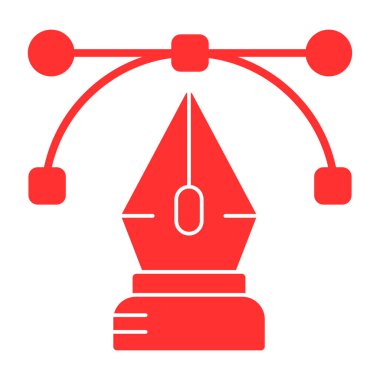 Kırmızı pusulanın vektör simgesi