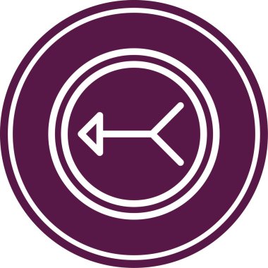 Ok sol vektör simgesi