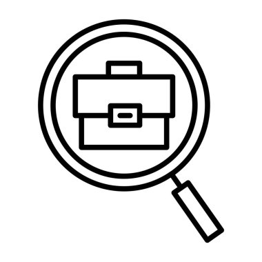 büyütme cam ikon vektör çizimi tasarımı