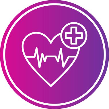 Kalp ikonu vektör illüstrasyonu. Basit ve ticari stil.