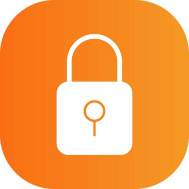 Turuncu çizgi kilidi simgesinin çizimi