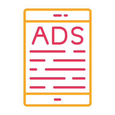 reklam reklamları ana hatları biçiminde simge