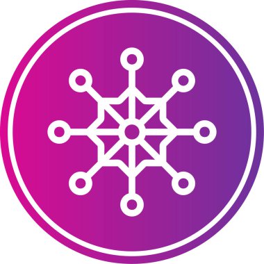 kar Tanesi simgesi vektör çizimi