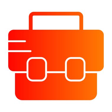 Evrak çantası simgesi soyut bir grupta izole edildi