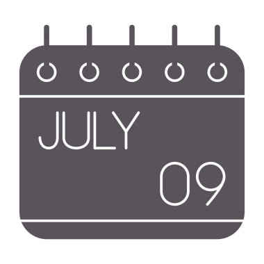 Tarihe sahip izole bir takvimin çizimi.