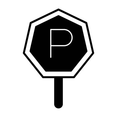 Trafik İşareti simgesi, vektör illüstrasyonu