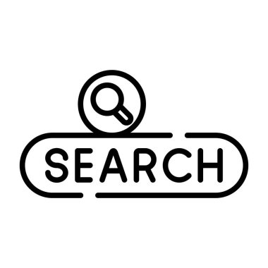 Arama motoru vektör satırı simgesi