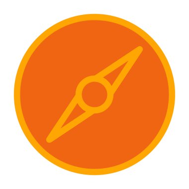 Pusula renkli vektör simgesi.