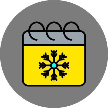 Kar Tanesi simgesi, düz stil