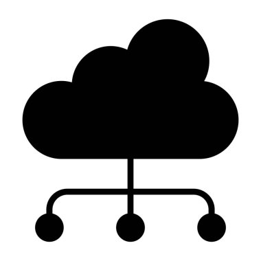 Bulut. Web simgesi basit illüstrasyon