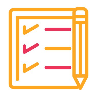 Bir kalem ve kağıdın vektör illüstrasyonu