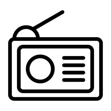 Radyo vektör satırı simgesi