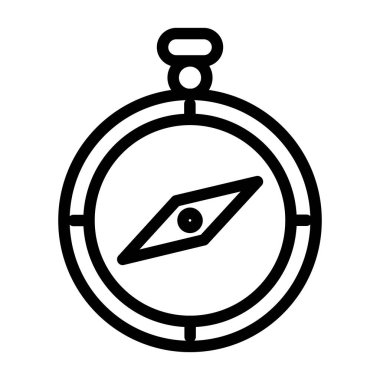 pusula vektörü ince çizgi simgesi