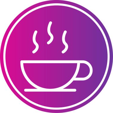 Kahve. Web simgesi basit illüstrasyon