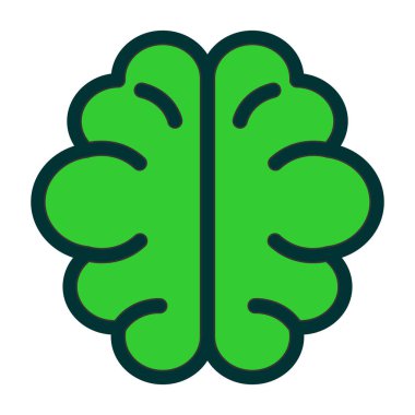 Beyin vektörü simgesi simgesi